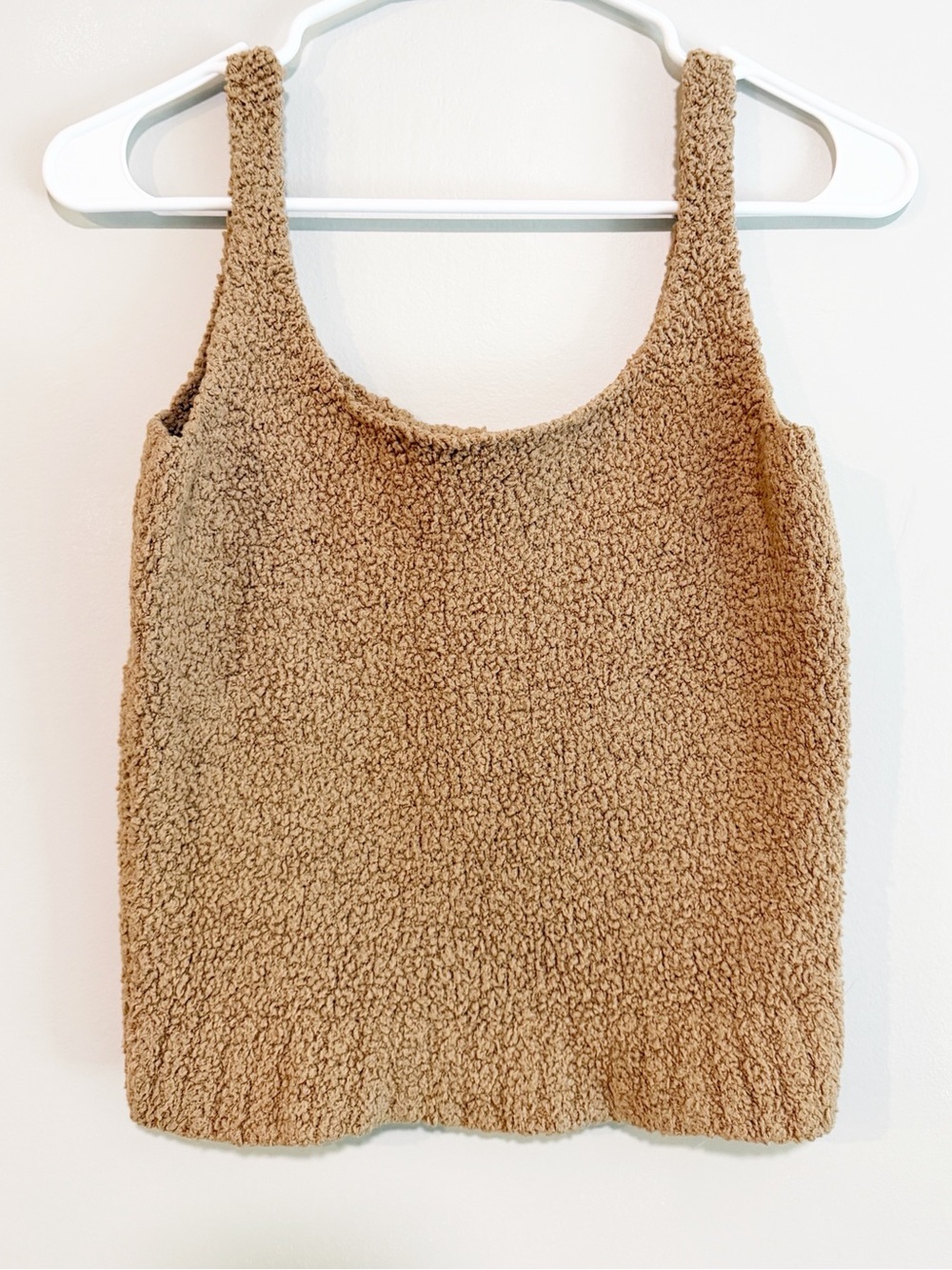 Skims cozy knit tank top tan size small medium